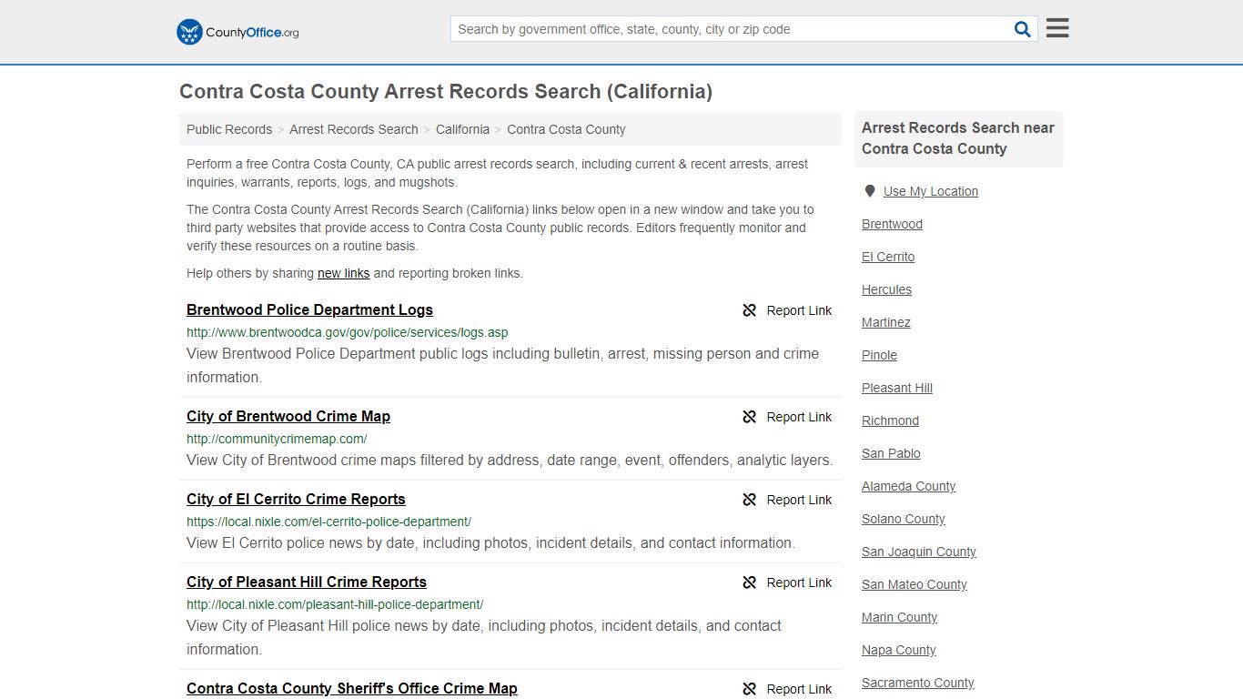 Arrest Records Search - Contra Costa County, CA (Arrests ...